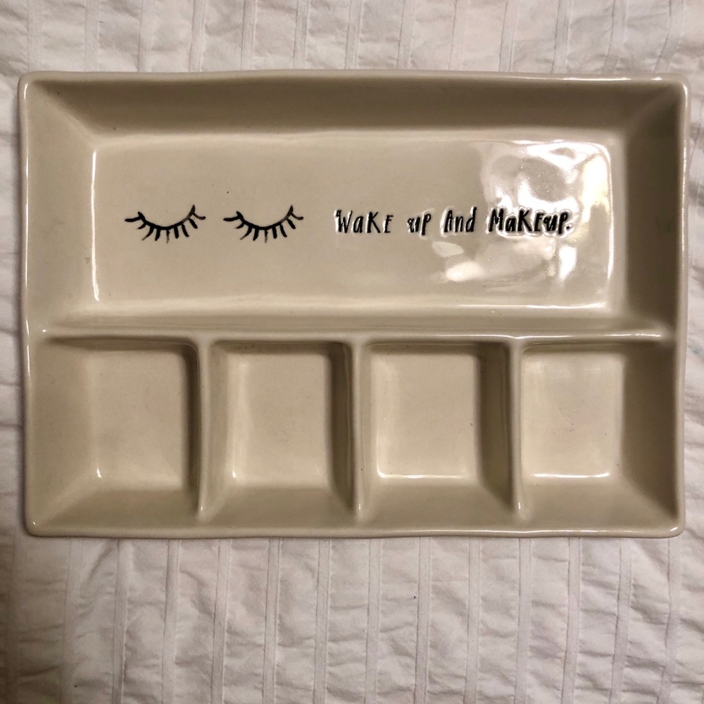 Rae Dunn Wake up and Makeup Tray